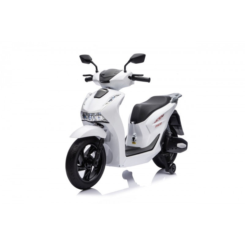 Scooter Elettrico per Bambini Honda SH125i con Rotelle Bianco