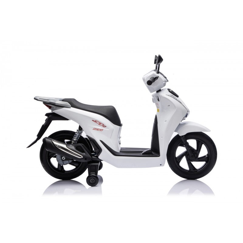 Scooter Elettrico per Bambini Honda SH125i con Rotelle Bianco