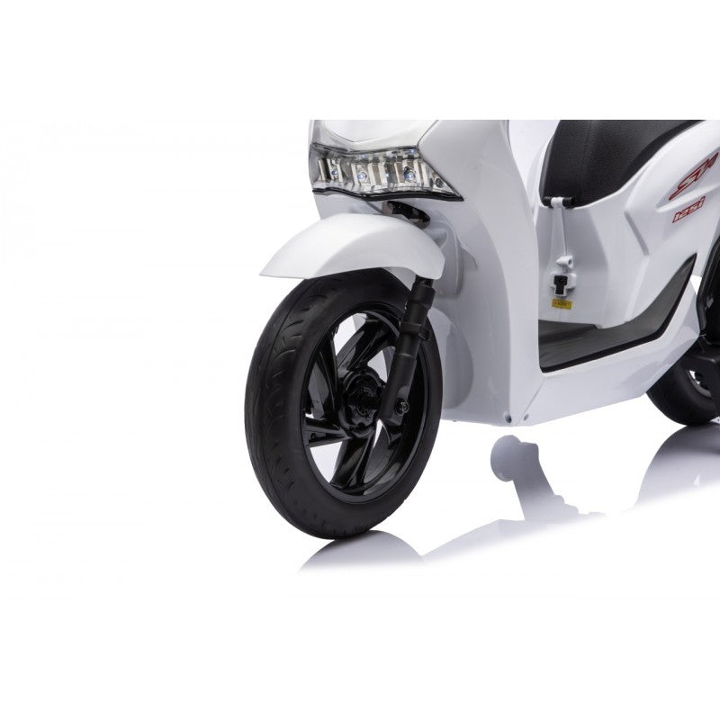 Scooter Elettrico per Bambini Honda SH125i con Rotelle Bianco