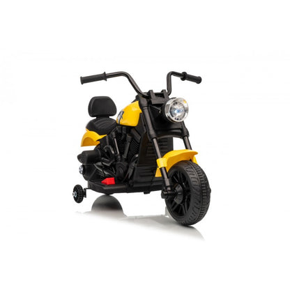 Moto Elettrica per Bambini Star con Rotelle Gialla