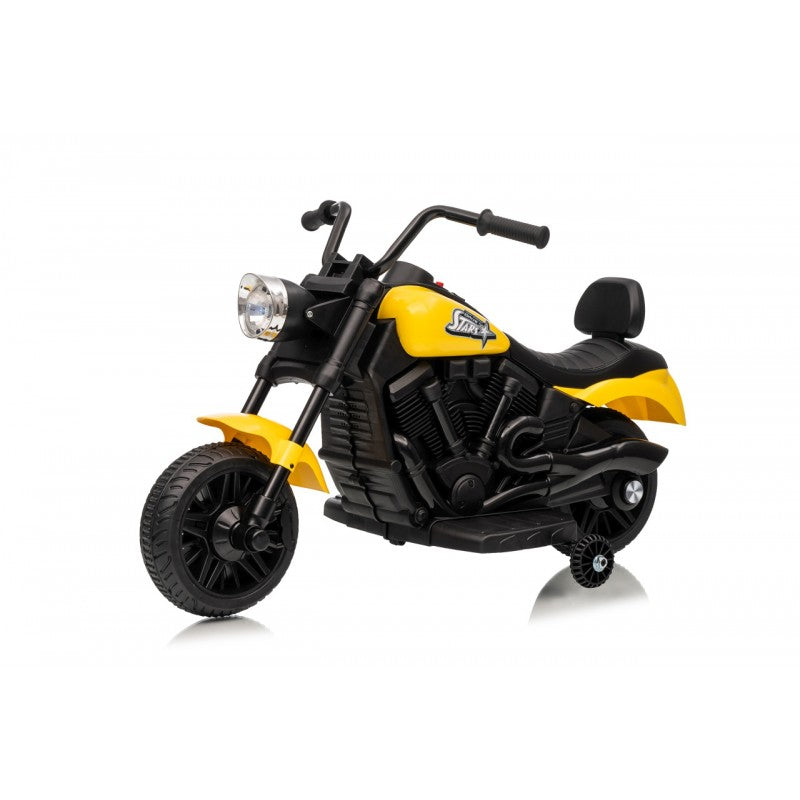 Moto Elettrica per Bambini Star con Rotelle Gialla