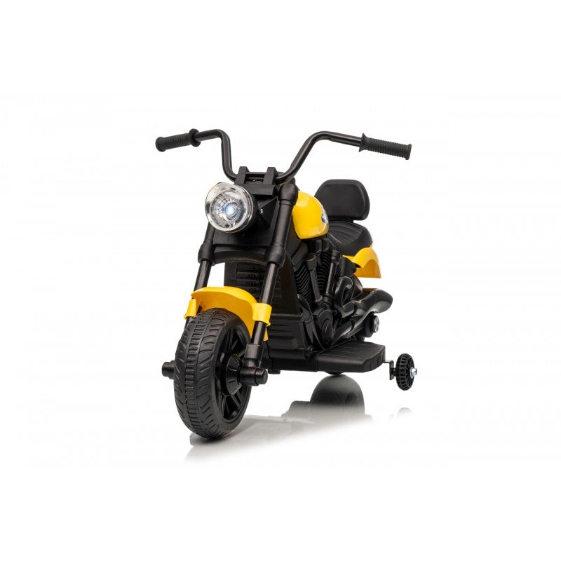Moto Elettrica per Bambini Star con Rotelle Gialla