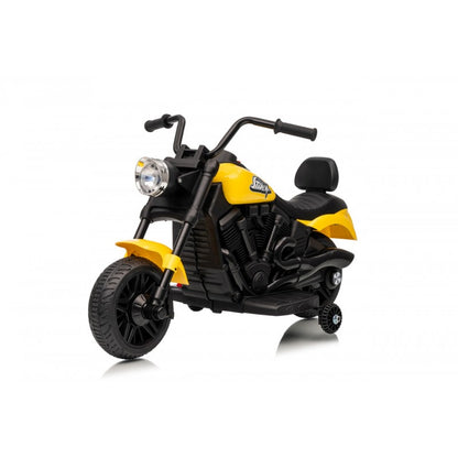 Moto Elettrica per Bambini Star con Rotelle Gialla