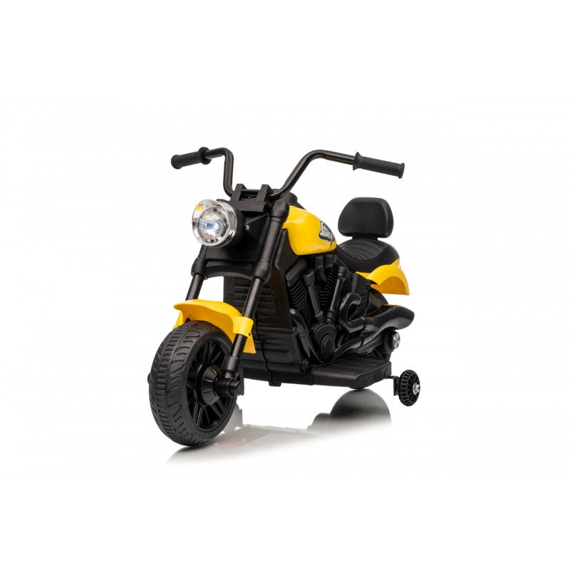 Moto Elettrica per Bambini Star con Rotelle Gialla