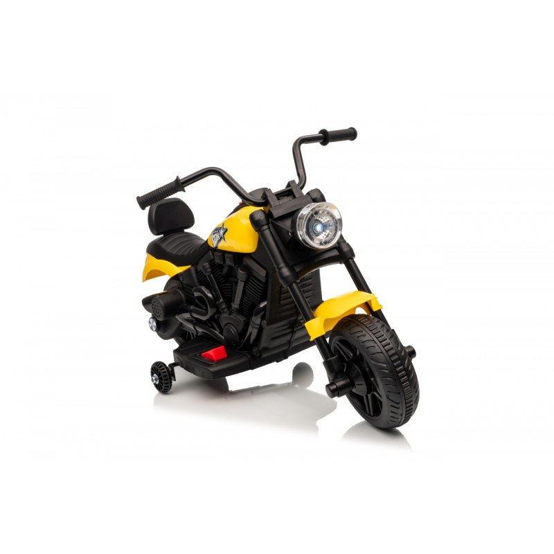 Moto Elettrica per Bambini Star con Rotelle Gialla