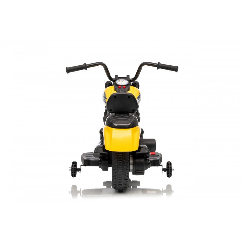 Moto Elettrica per Bambini Star con Rotelle Gialla