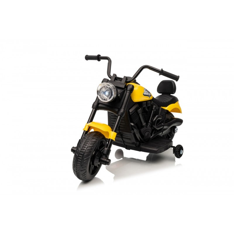 Moto Elettrica per Bambini Star con Rotelle Gialla