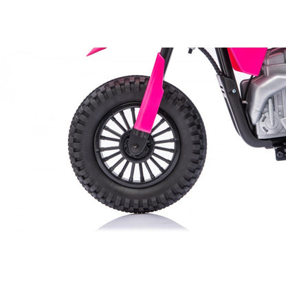 Moto Cross Elettrica per Bambini Honda CRF450R con Rotelle Rosa
