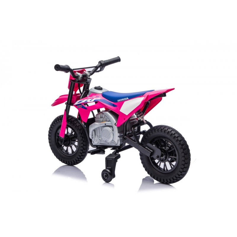 Moto Cross Elettrica per Bambini Honda CRF450R con Rotelle Rosa