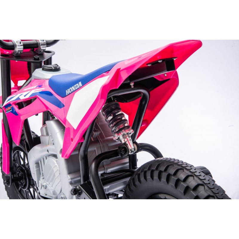 Moto Cross Elettrica per Bambini Honda CRF450R con Rotelle Rosa