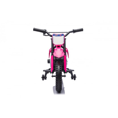 Moto Cross Elettrica per Bambini Honda CRF450R con Rotelle Rosa