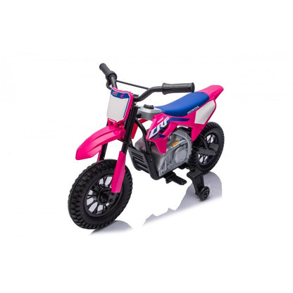 Moto Cross Elettrica per Bambini Honda CRF450R con Rotelle Rosa