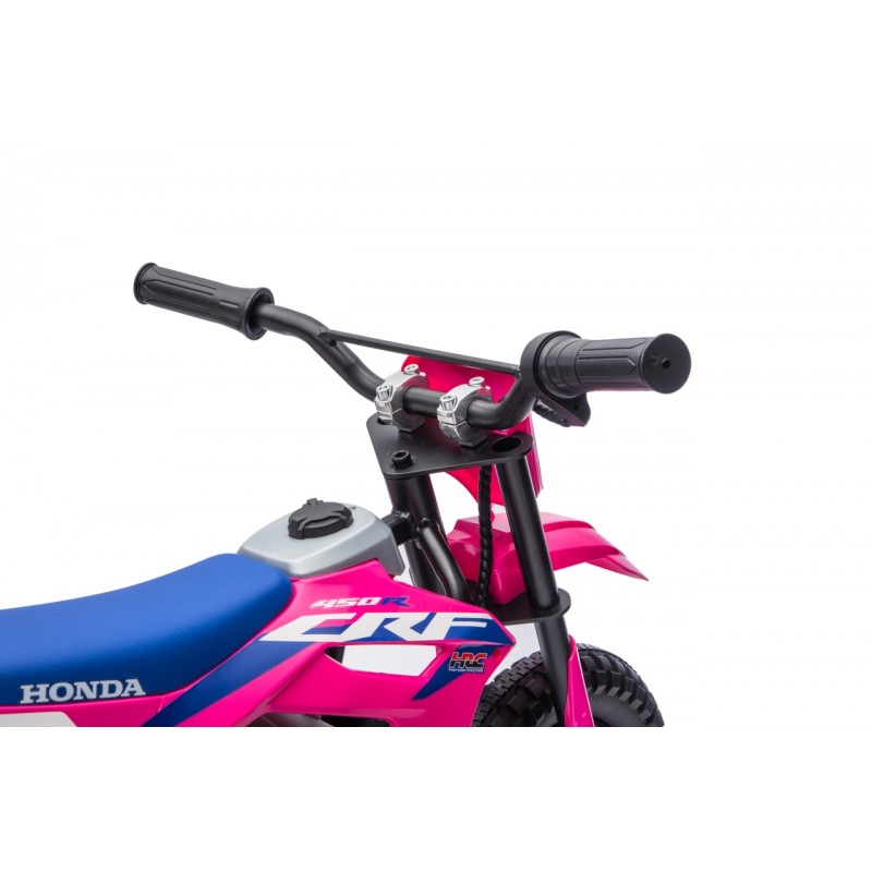 Moto Cross Elettrica per Bambini Honda CRF450R con Rotelle Rosa